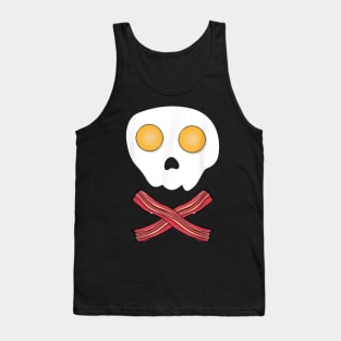 Bacon & Eggs Skull & Crossbones T-Shirt Fried Breakfast Tank Top